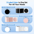 NIIMBOT M2/M3 Thermal Transfer Label Tape, Package Thank U 3-Color Set