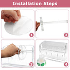 Acrylic Label Dispenser, Adjustable 6-Roll Label Organizer for Desktop 6 Disks