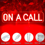 On A Call Neon Sign On a Call Sign for Desk Do Not Disturb Neon Light Sign on call-RED