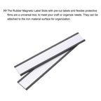 MECCANIXITY Label Holders 1" x 6" C Channel Rubber Magnetic for Metal Shelves Organize, Office File Cabinets Pack of 30 1" x 6"