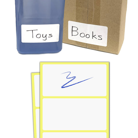 200 Pack - White Labels Stickers for Storage Bins, Boxes, Organizing - 3" x 1.5"