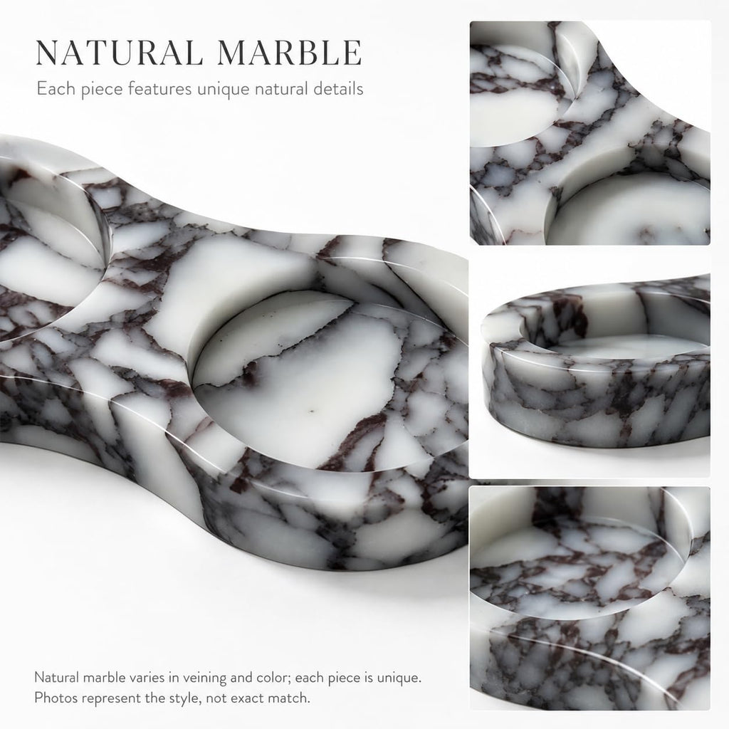 Marble Espresso Tamper and Distributor Holder, 2 Slots