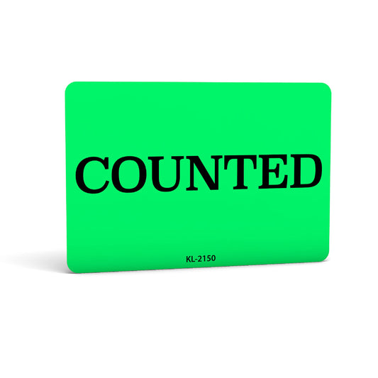 Counted Labels - 500 3" X 2" Counted Stickers - Inventory Control and Handling Adhesive 500 Permanent Adhesive Labels Per Roll Made in The USA and Fully Biodegradable (1) 1