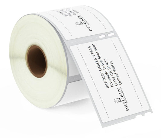 BETCKEY - Compatible DYMO 30324 (2-1/8" x 2-3/4") Multipurpose Labels, Perforated, Compatible with DYMO Labelwriter 450, 4XL, NOT Fit 550 & 5XL [1 Roll/400 Labels] 01-rolls (400 Labels)