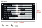 Blank Aluminum Trailer ID Plates, Metal Identification Plate, Serial Number Tag, Equipment Data Plate, Chassis ID Label, Compliance Asset Tag, Industrial Nameplate, DIY Replacement ID Plate Blank, 5 Pcs.