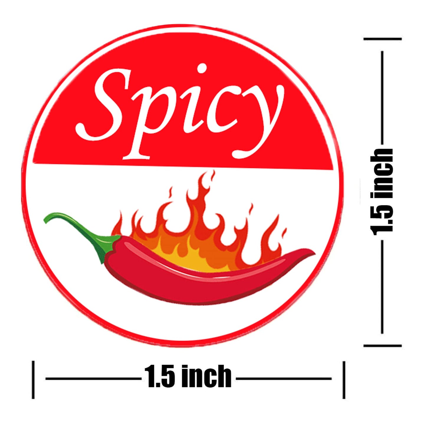 Fluorescent Spicy Stickers Grocery Store Food Warning Spicy Labels Adhesive Sticker for Food Warning 1.5 Inch Foods Rotation Labels Hot Stickers -500/Roll Hots Label Hot Sauce Red 1.5inch