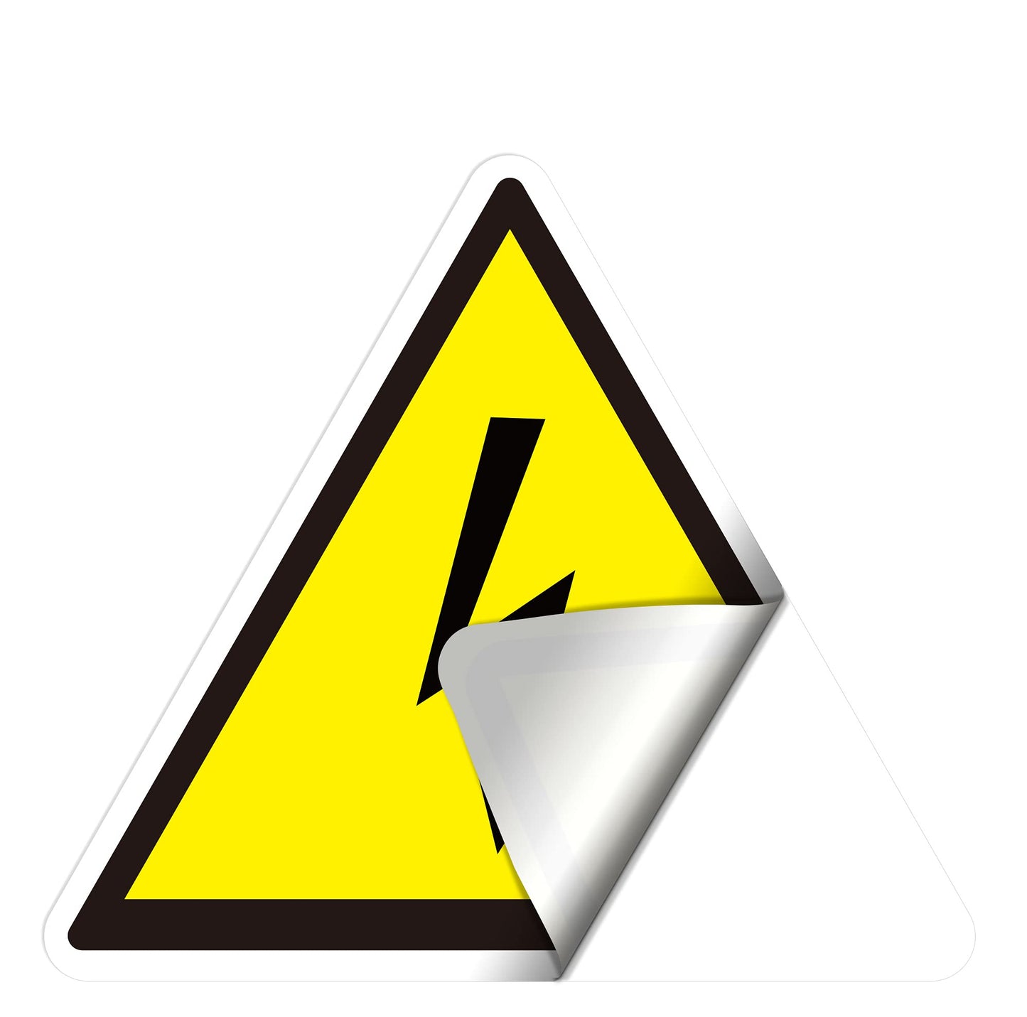 dealzEpic - Yellow Triangle Electrical Shock Hazard Risk Warning Sign - Self Adhesive Peel and Stick Vinyl Sticker - 4 cm (1.57 inches)