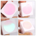 Thermal Labels Vinyl 1.5 Inch Holographic Rainbow & 3 × 3 Inch Clear Bundled