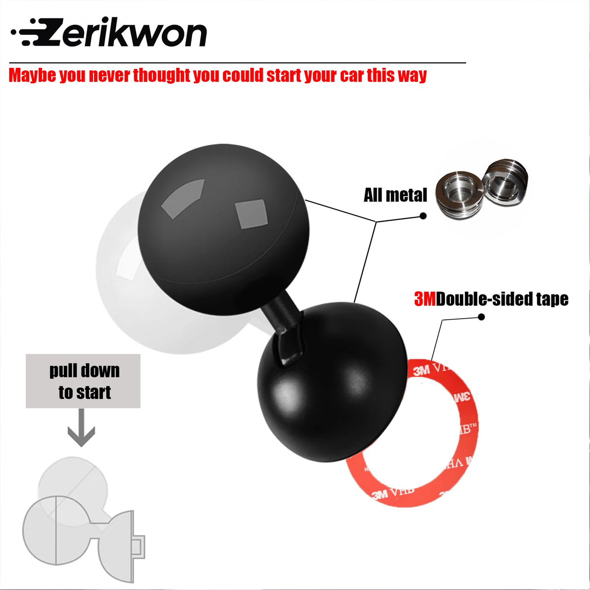 𝟯𝗠 Tape | Car Joystick Push Start Button Cover, Metal Push to Start Accessories, Car Starter Engine Start Stop Button Cover, Cool Car Accessories Interior Decor Push to Start Button Rocker,Black D-Black