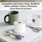 500 3x2 Thermal Labels Roll, HUOJI Blue Shipping Barcode Labels