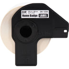 Brother Genuine DK-12343PK Die-Cut Name Badge Paper Labels, 2.3 in x 3.4 in (60 mm x 86 mm) Adhesive Name Badge White Paper Labels, 260 Labels per Roll, (3) Rolls per Box 3 Rolls