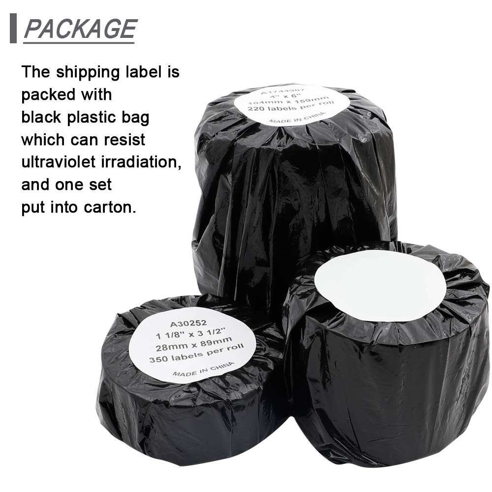 Label KINGDOM 30252 Label Replace for Dymo 30252 Label Writer 450 Labels, 1 1/8" x 3 1/2" Adhesive White Paper Address Labels for 450 Turbo, 4XL Printer (350 Labels Per Roll, 1 Roll) 30252 [1-1/8" x 3-1/2"]