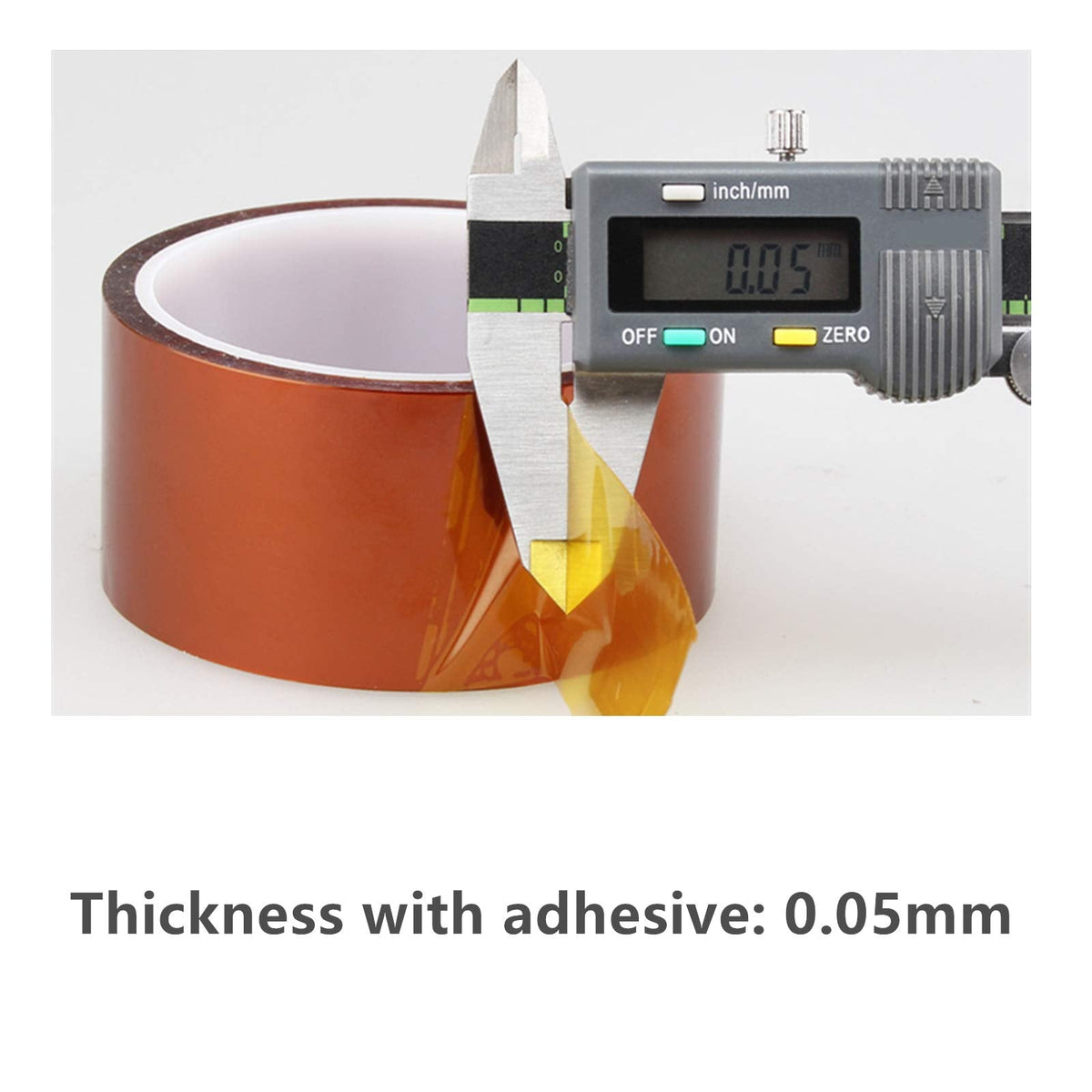 High Temperature Tape, 6 inch (150mm) X 108 FT (33M) Polyimide Resistant Tape Silicone Adhesive for 3D Print Platform, Soldering,