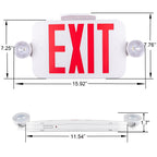 LIT-PaTH Exit Sign with Emergency Light, Battery Backup, 1 Pack 1-Pack