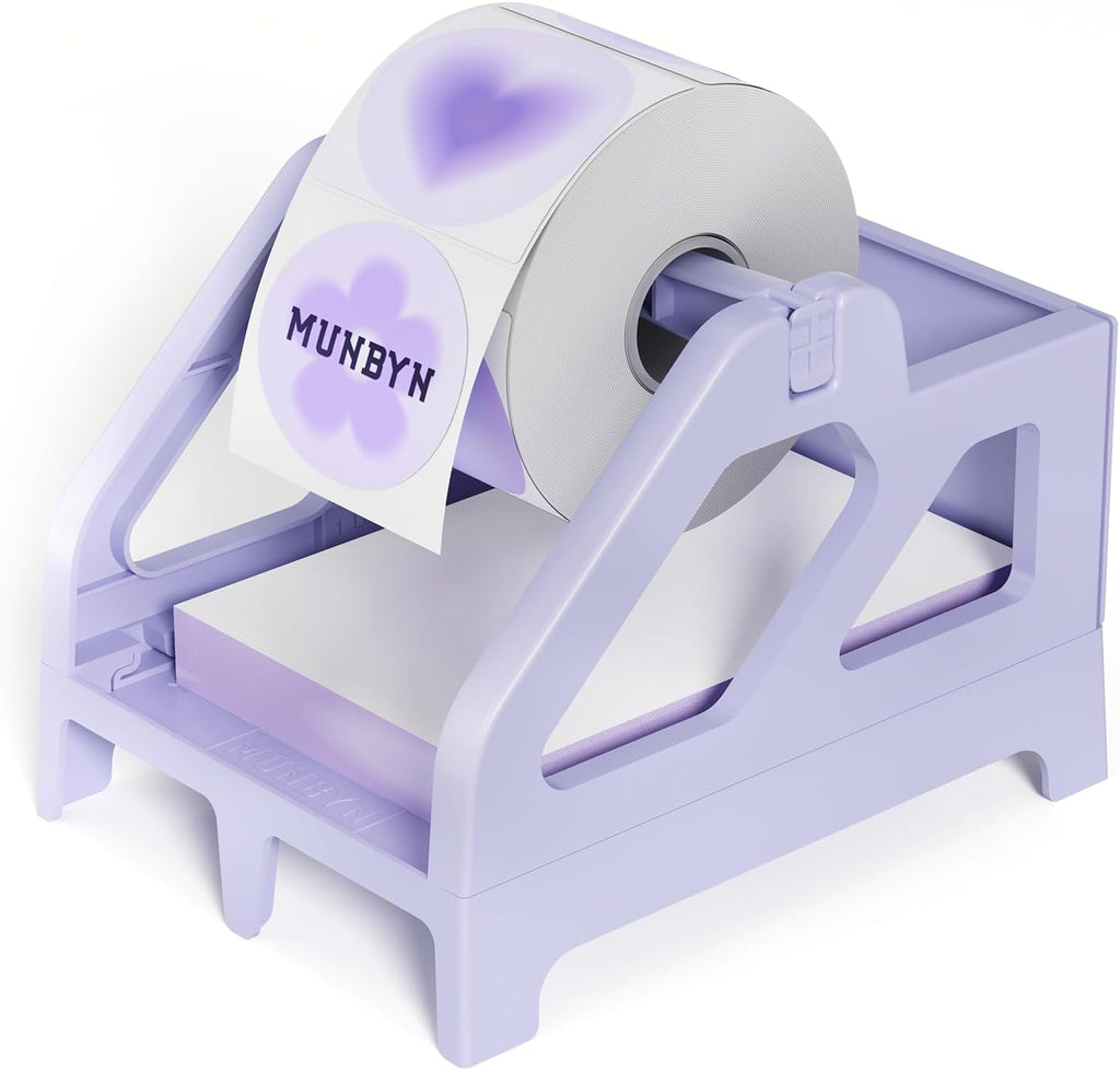 ILH01 Label Holder Purple+2" Circle Thermal Labels 750 Labels/Roll
