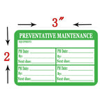 Preventative Maintenance Stickers Labels,3x2 Inch Green Self Laminating Preventative Maintenance Inspection Safety by/Date/Next Due Vinyl Stickers (200 Pcs) (Pack of 2) 3x2 Inch (Pack of 2)