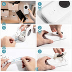 Phomemo D30 Label Maker Tape Cable Wire Label Tape, Black on White Sticker White/White/White