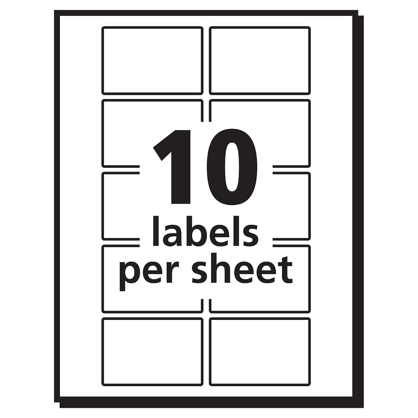 Avery Self-Adhesive Removable Labels, 1 x 1.5 Inches, White, 500 per Pack (05434)