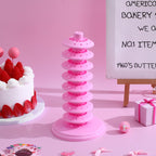 PRETYZOOM Pink Adjustable Multi-Tier Lollipop Stand Candy Display Rack for Parties Weddings Store Use 10.62X5.31X5.31 Inch Lollipop Holder for Kids and Events