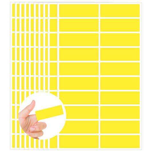 Starboling Color Coding Labels,400 PCS 1" x 3" Yellow Rectangular Colored Labels Stickers,for Garage Sale,Price Tags,File Folder Tabs,and Classroom Organization 1x 3''