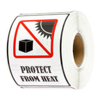 600 Protect from Heat Stickers, 2 x 3 Inch Caution Warning Stickers Package Labels for Safe International Shipping Moving Handling Package Labels, Adhesive - 2 Rolls of 300 (Pack of 2) 600 Labels (Pack of 2)