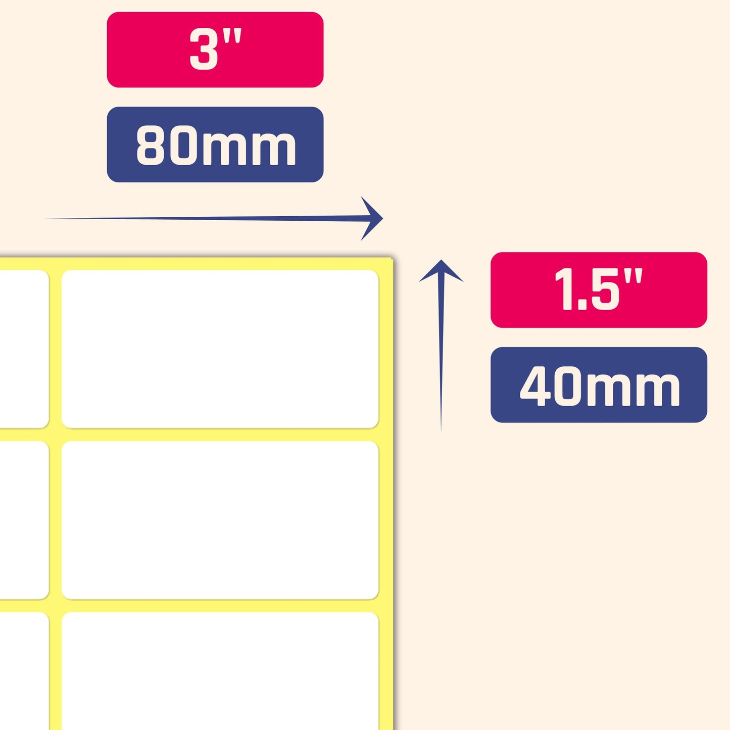 525 Pieces, 3 x 1.5 inch - Labels for Storage Bins, Organizing, Moving Box Packing Label Stickers