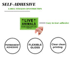 Live Animals Shipping Stickers for Pet Crate Airline Cargo Labels 250Pcs