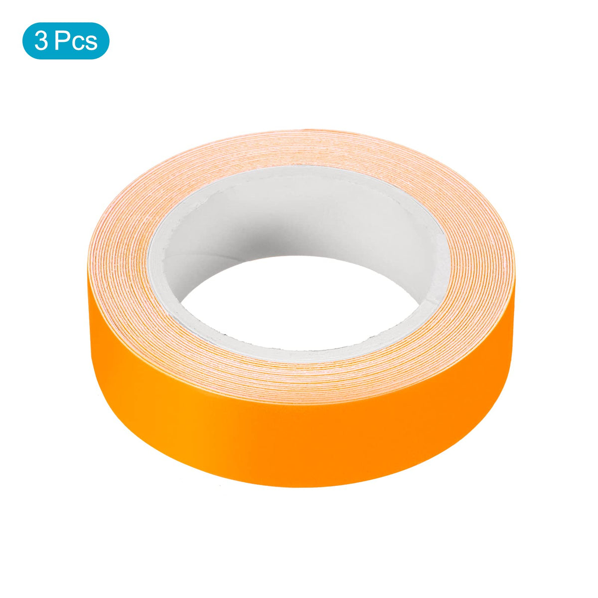 MECCANIXITY Glow in The Dark Tape 9.8 Ft x 0.5 Inch Luminous Fluorescent Tape for Night Outdoors Indoors Decorations Signs, Orange Pack of 3