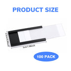 100 Pack Magnetic C Channel Label Holders for Metal Shelves