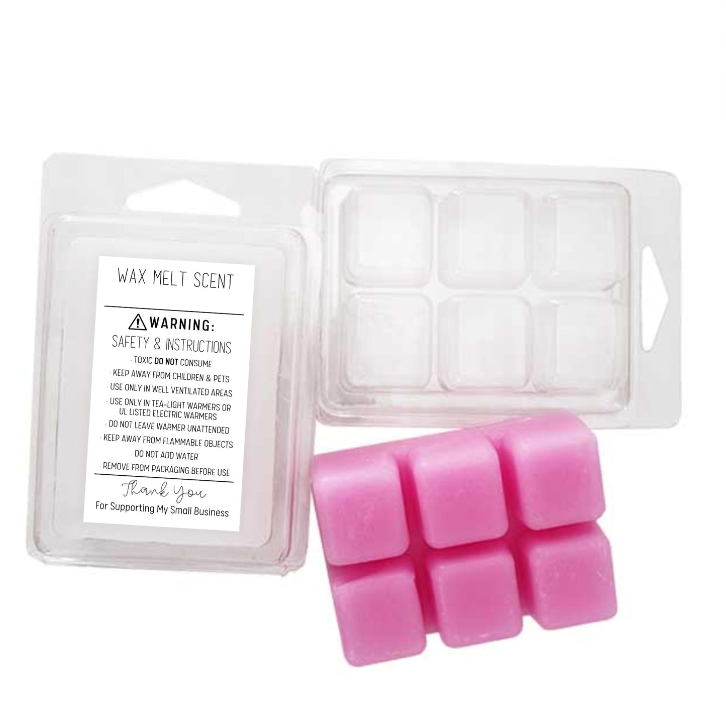 Wax Melt Scent Instruction Card Stickers 250 Pieces/roll 2 x 3.5” DIY Warning Labels Safety and Instructions Minimalist White