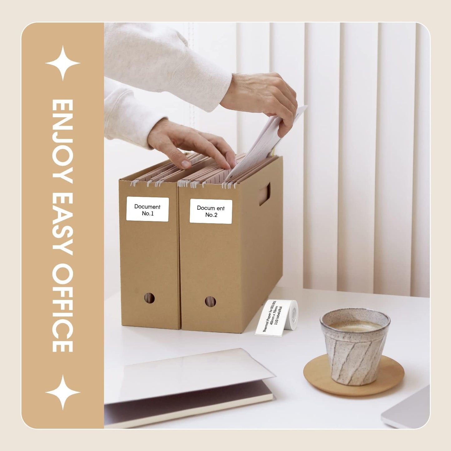NIIMBOT Labels for B1/B21/B3S Label Maker, 1.57'' x 2.76'' (40x70mm) Thermal Sticker Label, Waterproof, Oil-Proof and Tear-Proof NIIMBOT Labels, 1 Roll of 110 Self-Adhesive Thermal Labels (White) White-1.57'' X 2.76''
