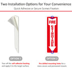 (16 Pack) Self-adhesive Fire Extinguisher Sign, 12" x 4" Durable Plastic Fire Extinguisher Sticker for Business and Home Use, Indoor, Outdoor, 20 Mil Thick PVC Safety Signs, Weather-resistant, No Fade, Easy to Install 16