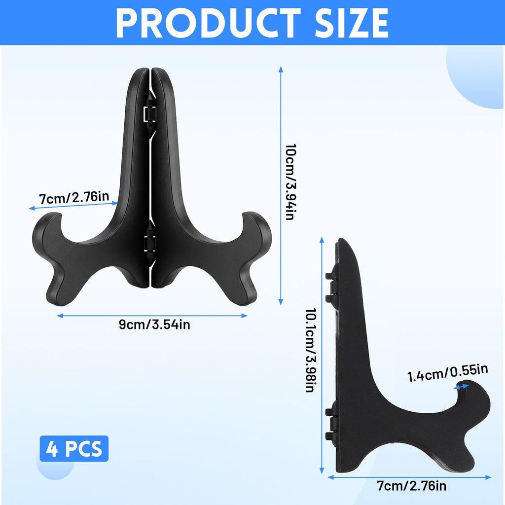 4 Pack Small Plate Holder for Display, Decorative Plate Stand