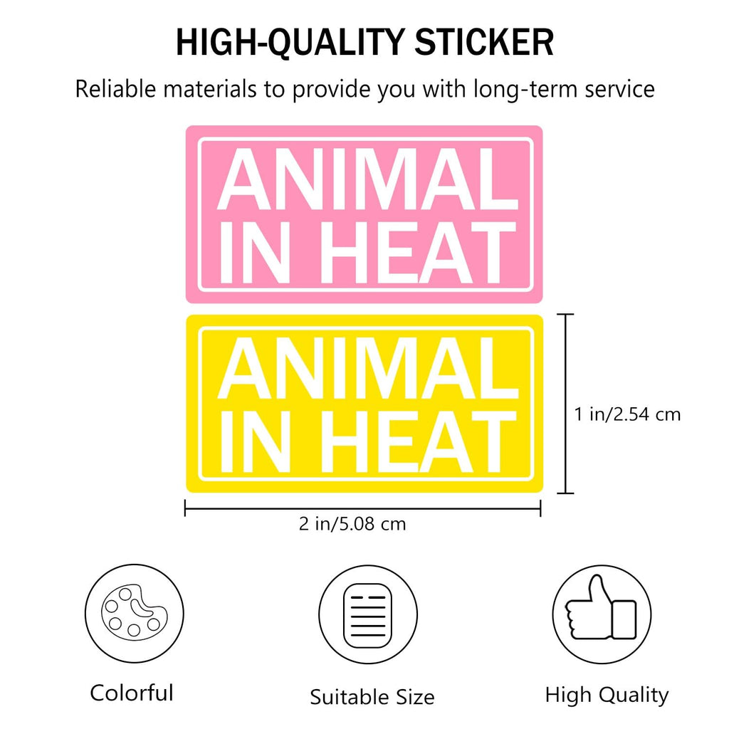 500 Pcs Animal in Heat Veterinary Labels 1x2 Inch – Estrus Cycle Tracking Stickers for Vet Clinics, Kennels & Breeding Farms – Heat Detection Monitoring Supplies
