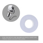 2-Line White Labels for SBLabeler Price and Date Guns / 6000 Two Line Blank Labels/Black Ink Roller Included 2-Line