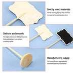 10 Pack Wooden Chalkboard Signs with Stand - Mini Reusable Food Labels for Wedding Buffet, Party Decor & Table Number Display