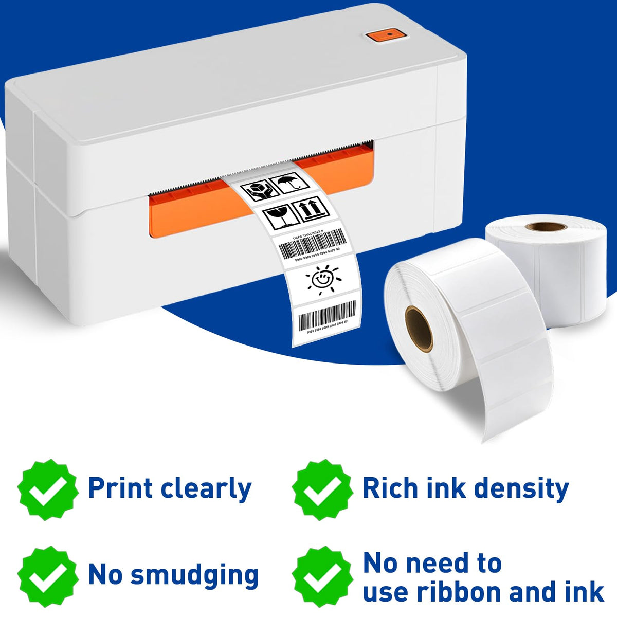 ESSENTIAL 2" x 1" Direct Thermal Barcode Labels, (1300 Labels, 1 Roll) 2"x1"