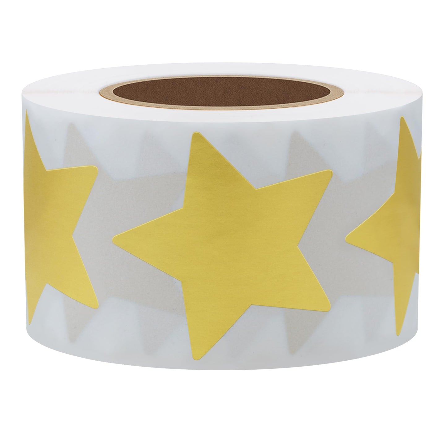 Hybsk Gold Star Stickers for Kids Reward Metallic Foil Star Labels 1.5 Inch 500 Total Per Roll (Gold)