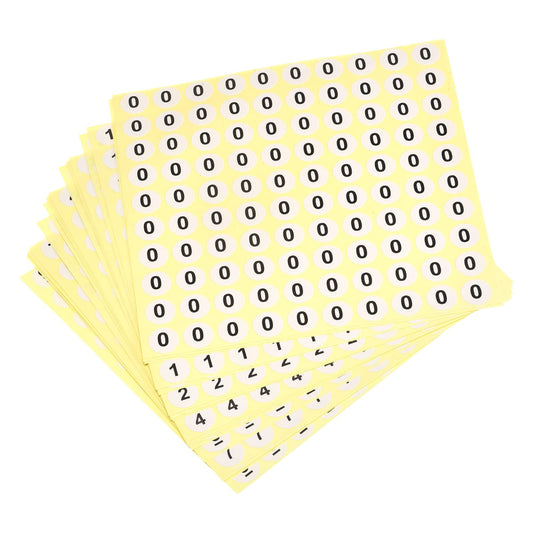 MECCANIXITY 0 to 9 Number Stickers Number Label Self Adhesive Marked Sticker 13mm/0.5" for Classification, Pack of 20 0.5 inch