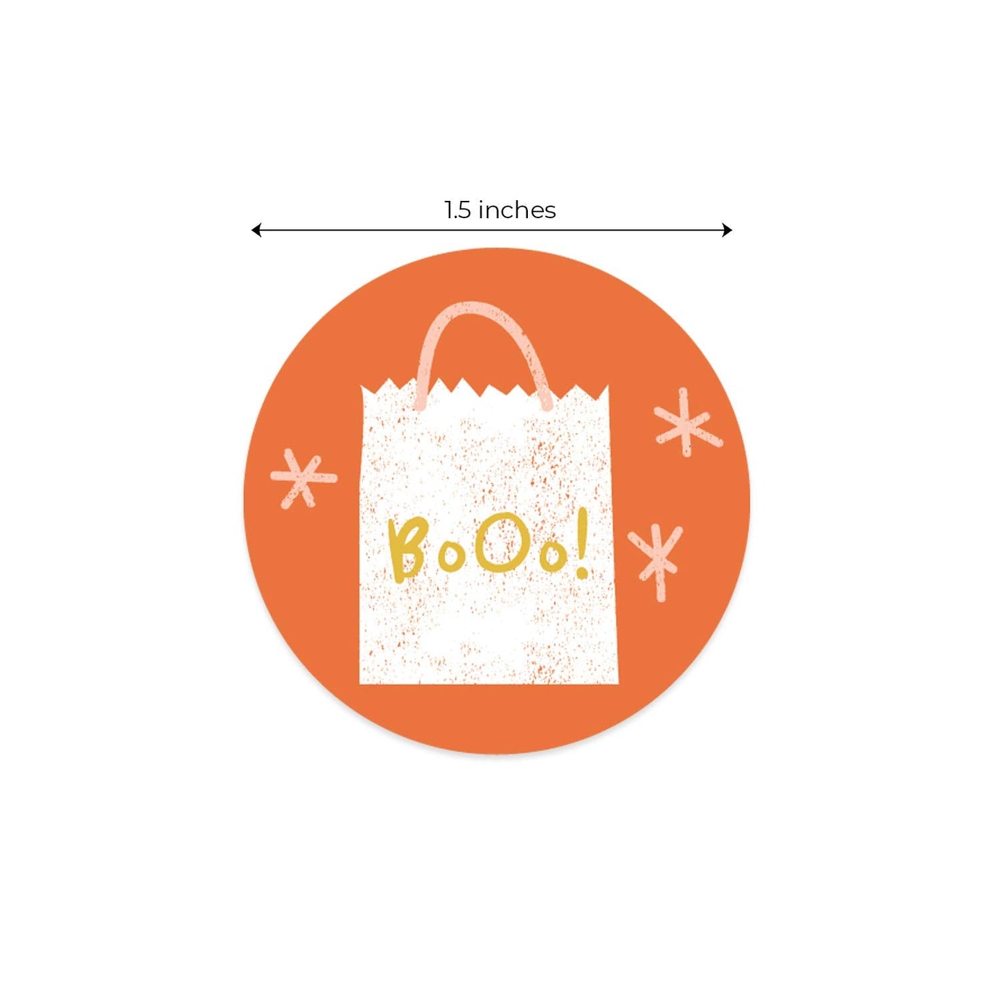 Halloween Stamp Style Stickers / 500 Spooky Fall Labels / 6 Alternating Designs / 1.5" Autumn Pumpkin Sticker/Made in The USA