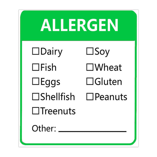 Remarkable Allergen Warning Stickers Labels - 1.8 X 2 Inch Fluorescent Green Food Rotation Labels Removable Allergen Warning Label 500 Adhesive Allergy Stickers