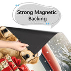 Dishwasher Magnet Cover Christmas Red Truck Dog Sticker Decorative