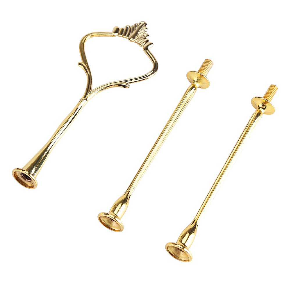 Three-Tier Cake Stand Fittings, Zinc Alloy, Ice Color