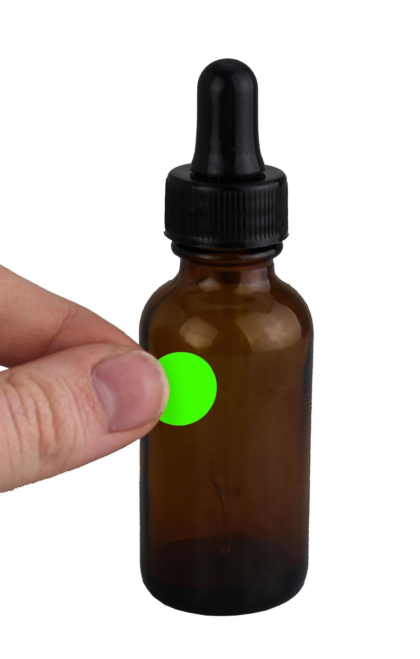 ChromaLabel 0.50 Inch Round Label Removable Color Code Dot Stickers, 1000 Labels per Roll, Fluorescent Green 1/2"
