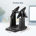 MUNBYN External Rolls Label Holder, 2 in 1 Fan-Fold Stack Paper Holder for Desktop Thermal Label Printer (Pack of 2) Large (Pack of 2)
