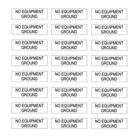 NO Equipment Ground Protected Outlet Receptacle Plates Label Sticker Decal Black Print On Clear remarking (96pcs 0.27" x 0.95")
