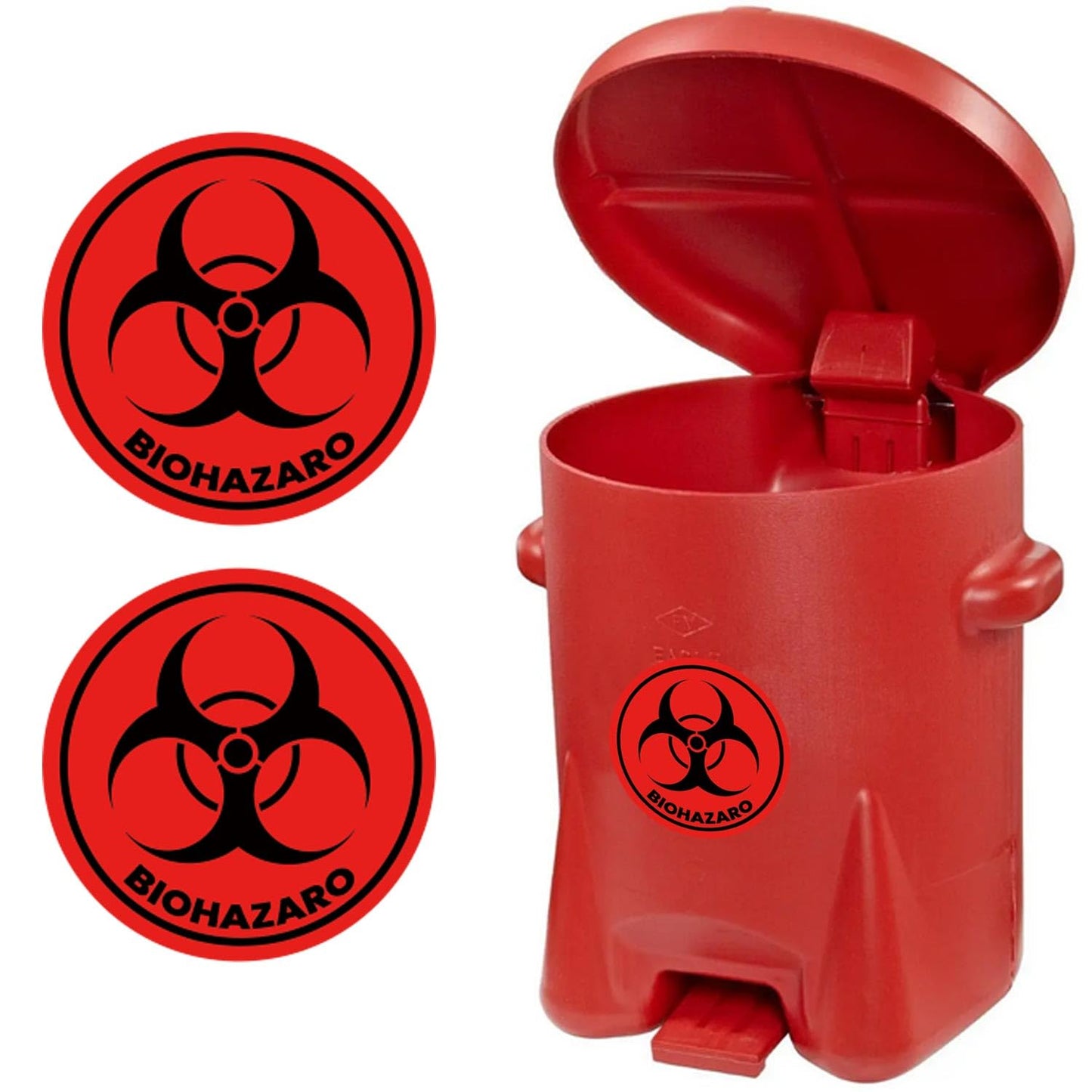 1 Inch Biohazard Stickers Waterproof Biohazard Warning Hazard Labels - Universal Biohazard Symbol Vinyl Hazardous Materials Warning Stickers for Labs, Hospitals and Industrial Use 300 Pcs (1inch) 1inch