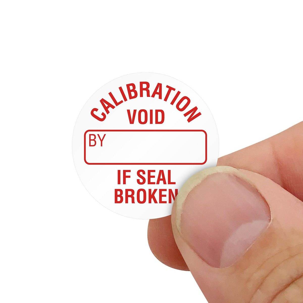SmartSign Calibration Void If Seal Broken Tamper Resistant Vinyl Labels in Dispenser Box | Pack of 250, 0.75" x 0.75", Adhesive Vinyl Stickers 0.75" X 0.75" - Pack of 250