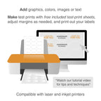 ChromaLabel 1.50 x 2.5 Inch Oval Printable Labels Laser and, 450/Pack