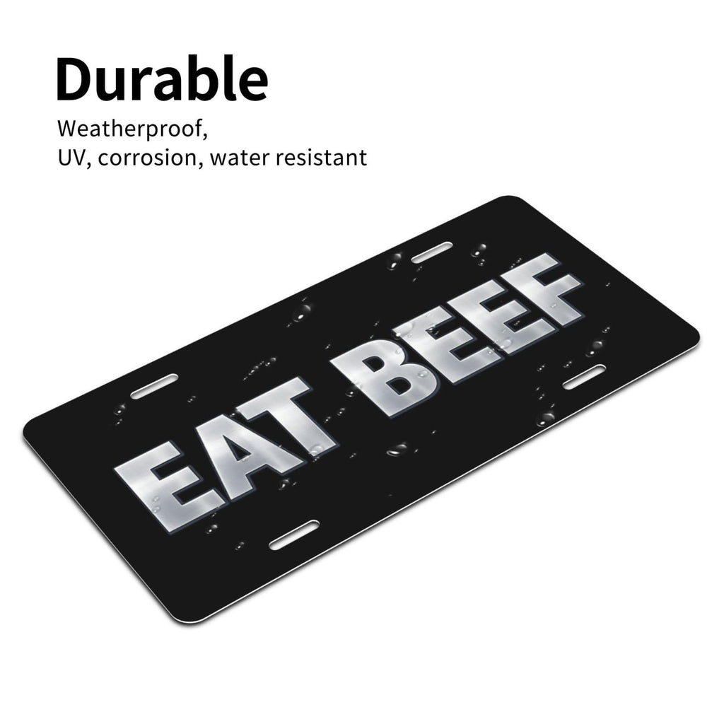 Eat Beef Aluminum License Plate Country Ranch Decor 6x12 Eat Beef